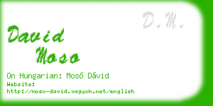 david moso business card