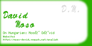 david moso business card